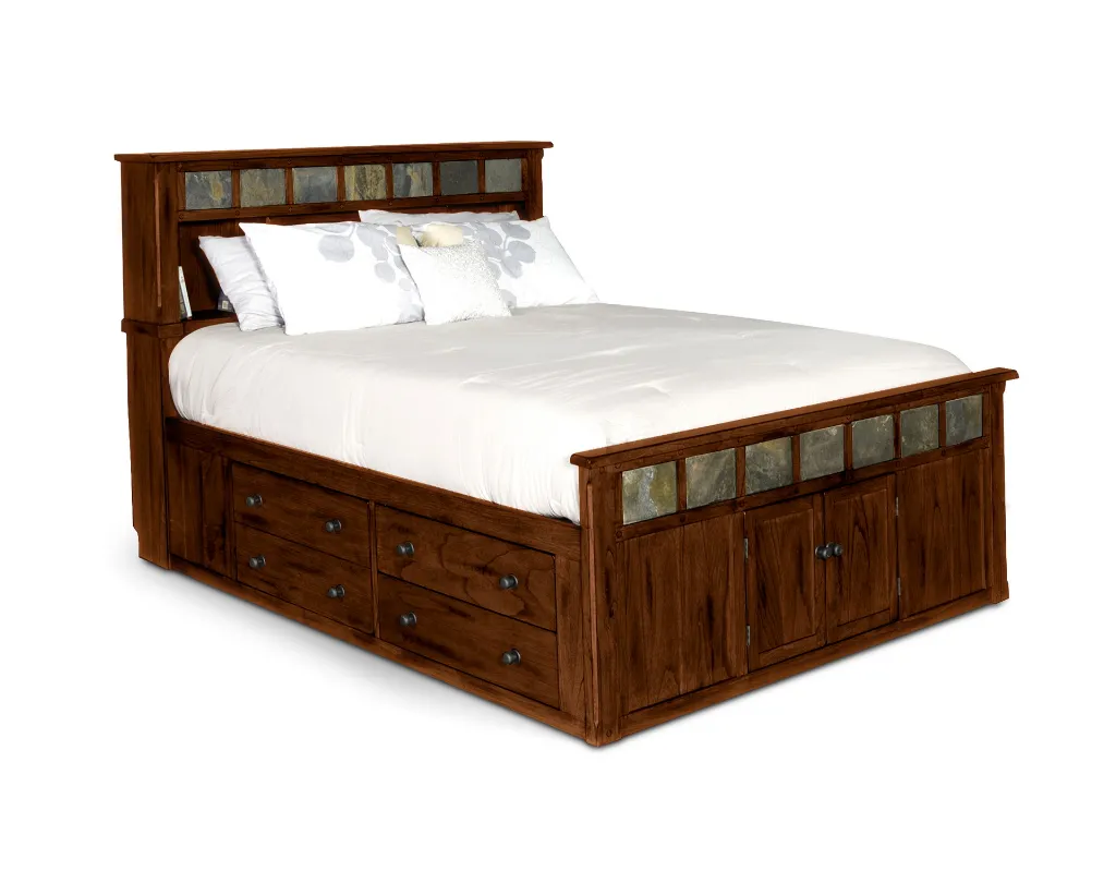 [2334DC-SQ] Santa Fe Queen Storage Bed With Slate.webp