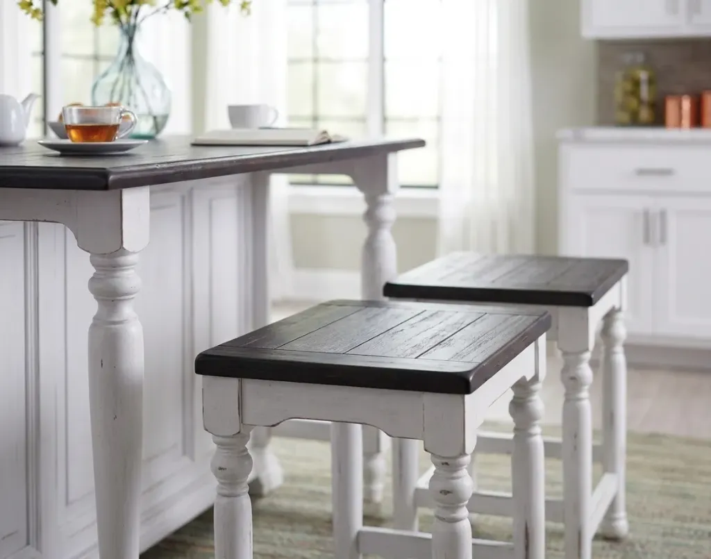 24"H Carriage House Stool Wood Seat