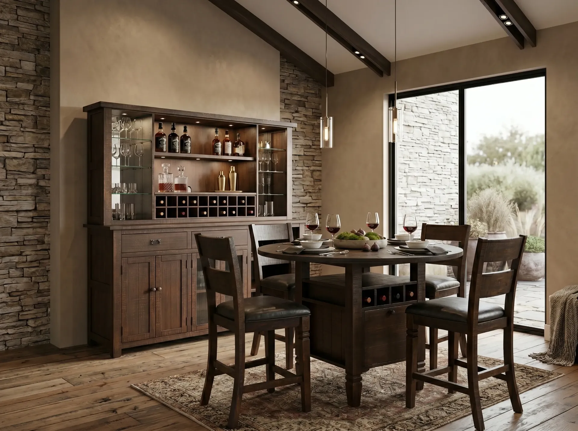 [1429TL2-24] 24"H Homestead Ladderback Barstool Cushion Seat