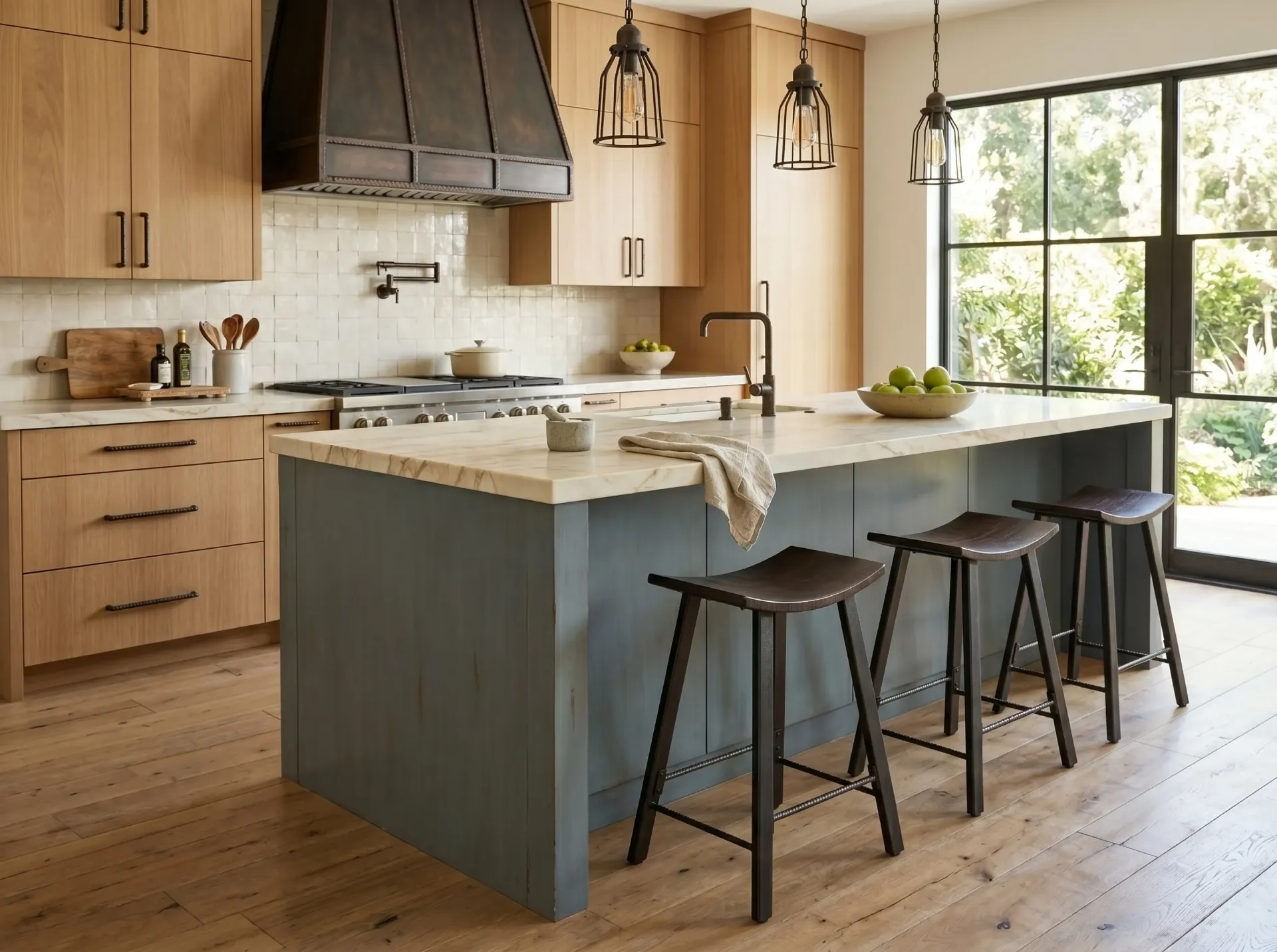 24"H Stool Wood Seat