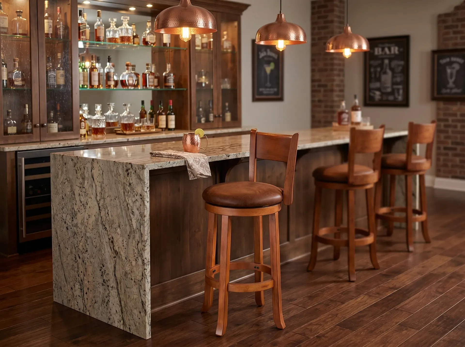 [1646RO-B30] 30"H Swivel Barstool Cushion Seat & Back