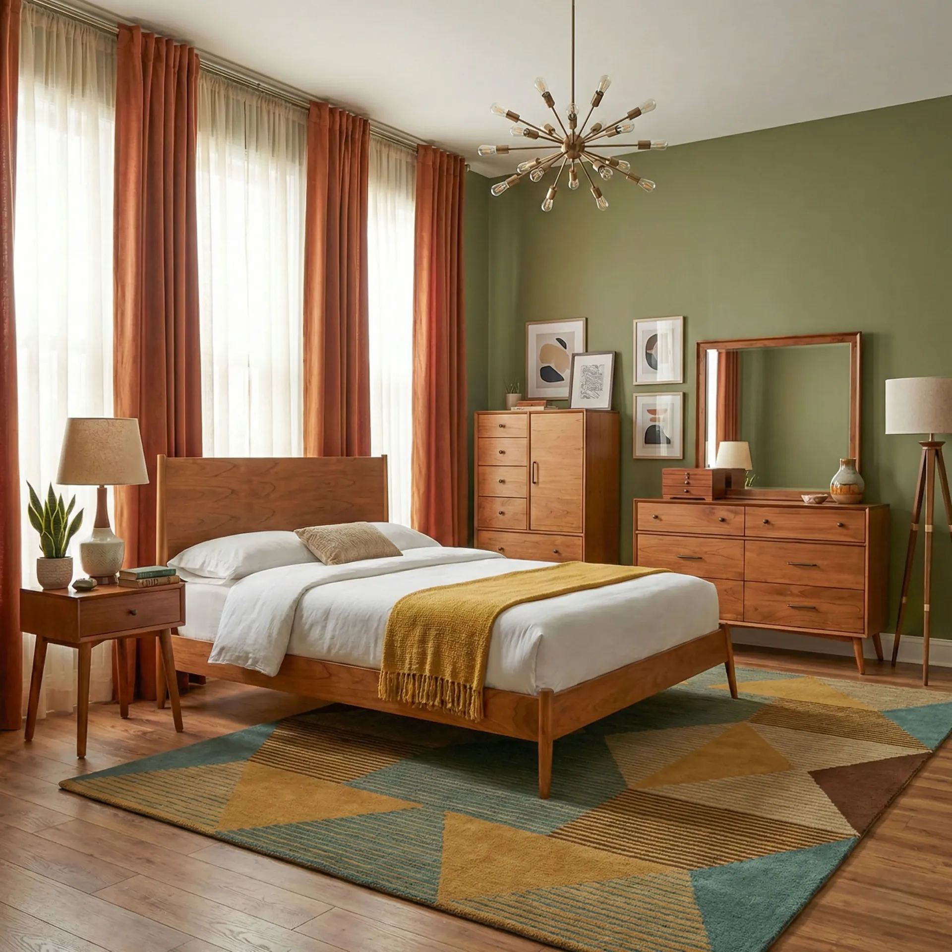 American Modern Queen Panel Bed