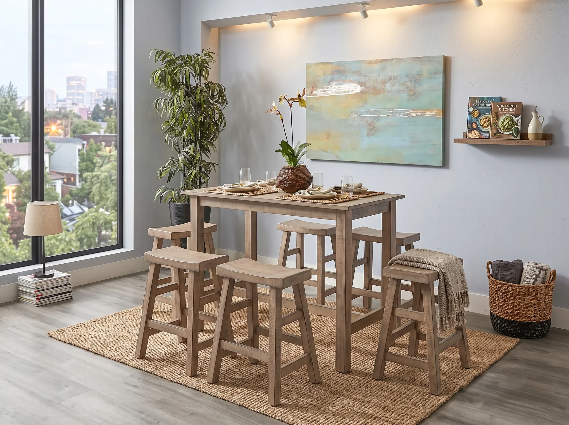 [1172BP-36] Beach Pebble Counter Table