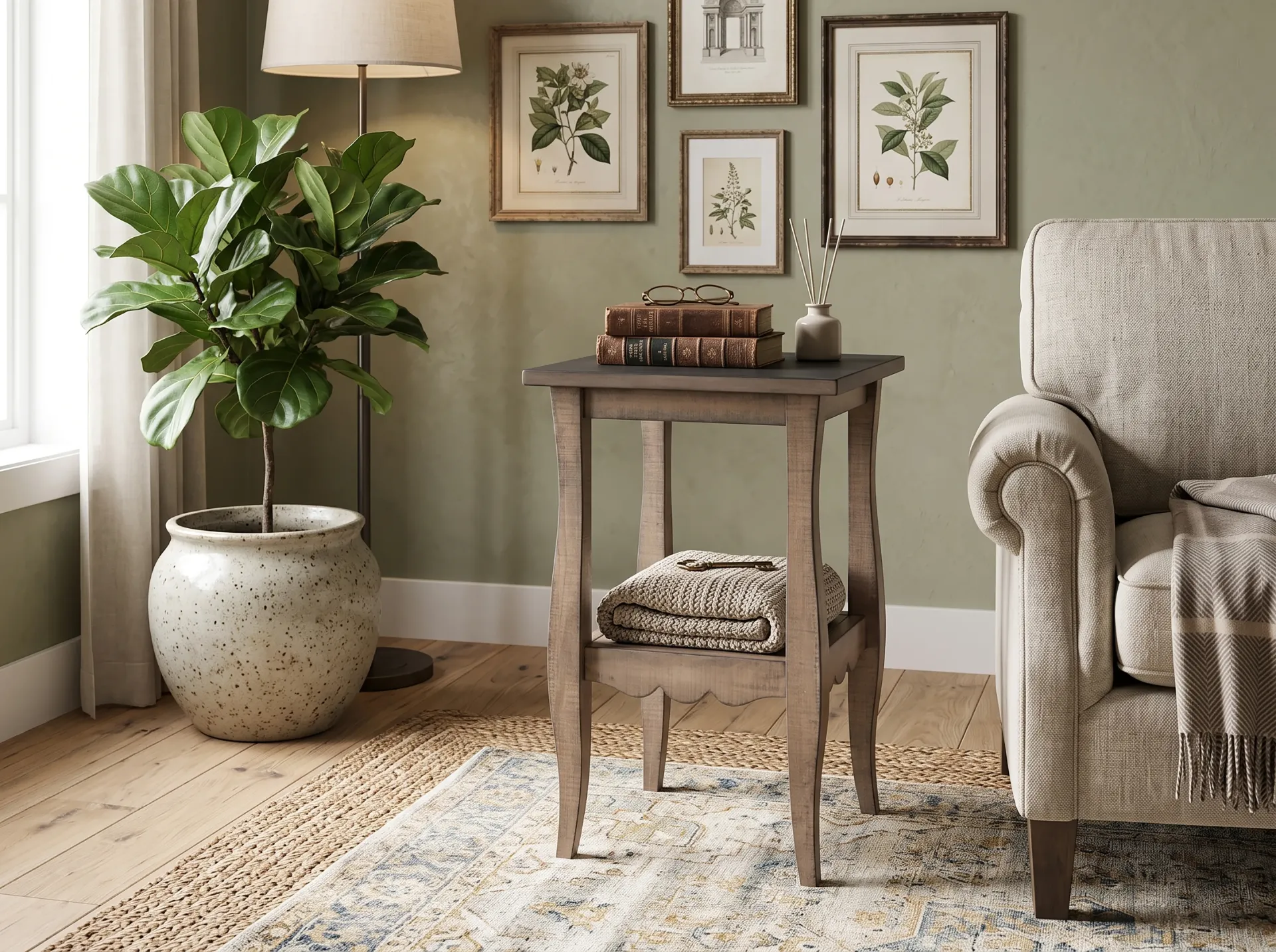 [2082BP] Beach Pebble End Table