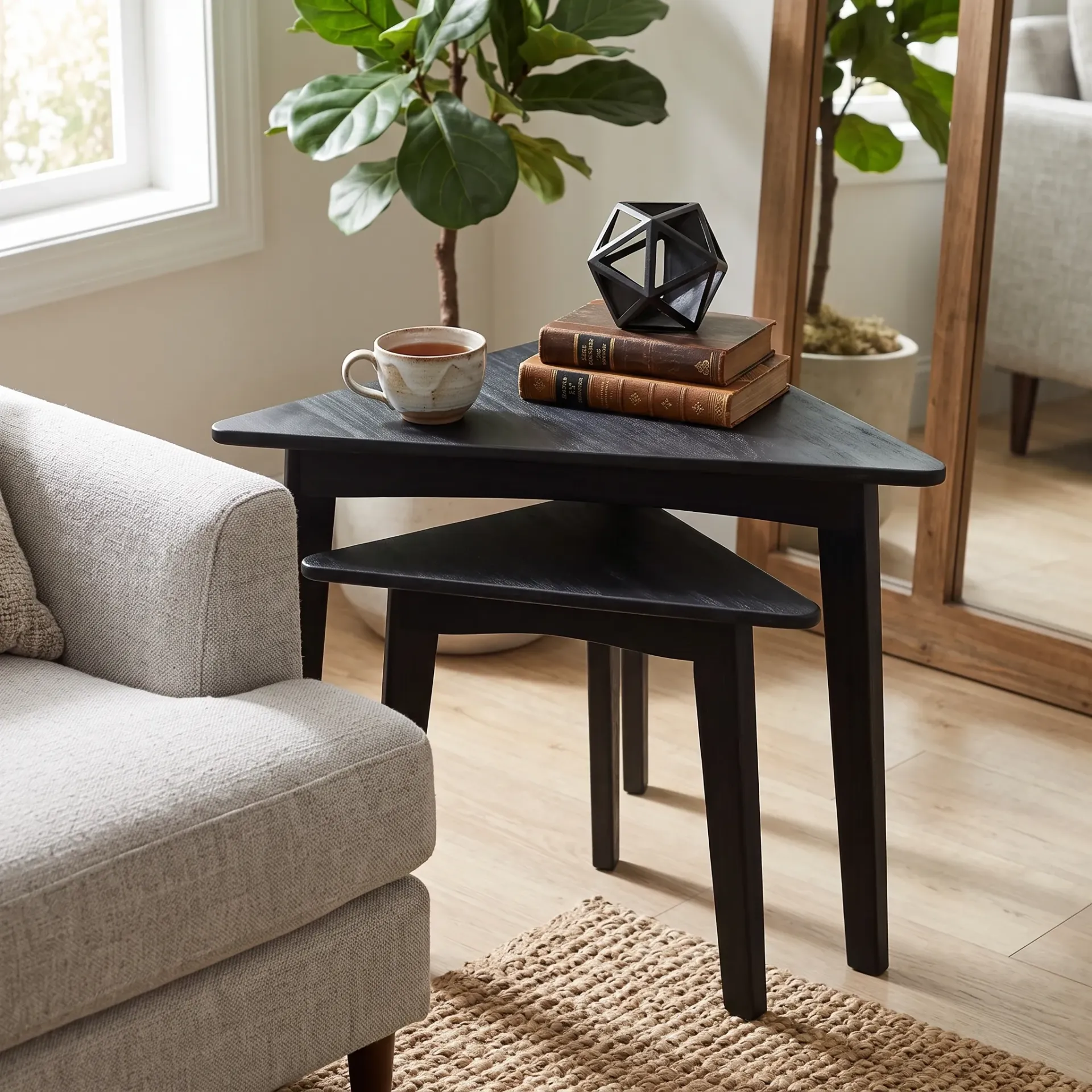 Bijou Triangular Nesting Table