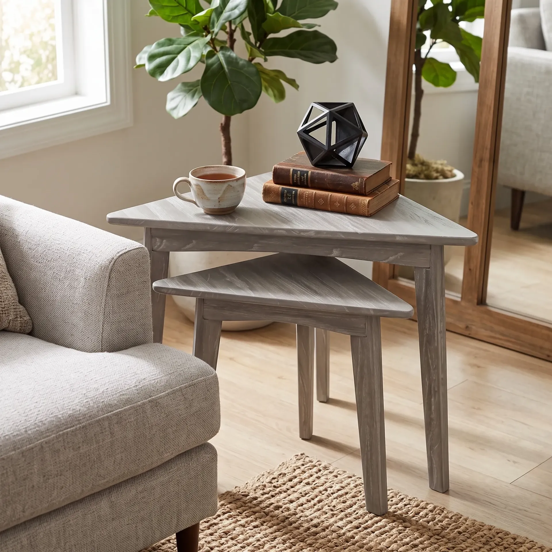 Bijou Triangular Nesting Table