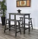 Black Sand 30"H Bench Wood Seat