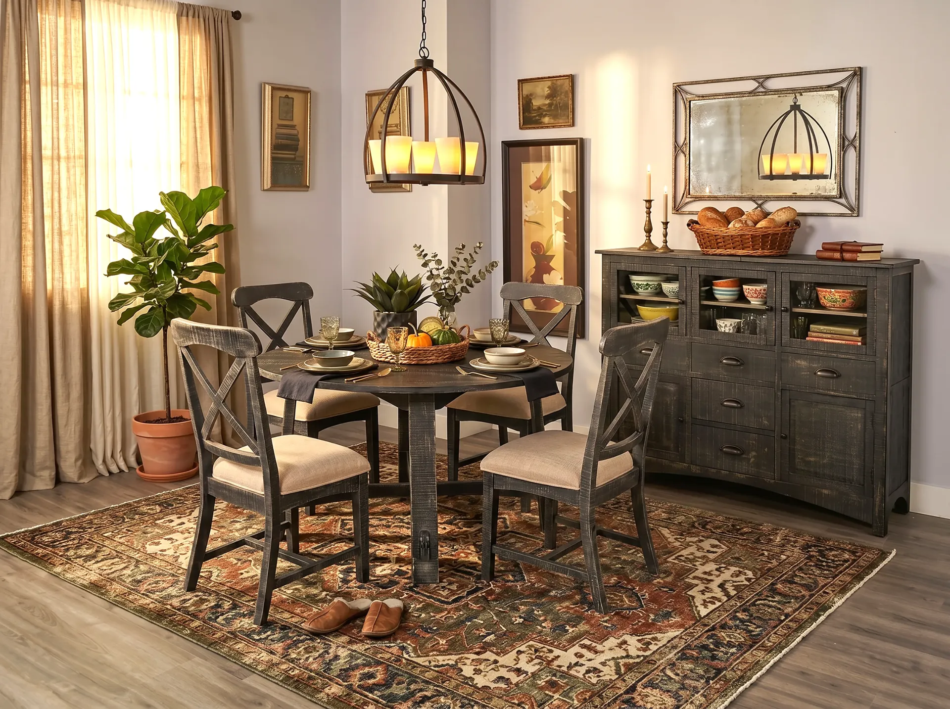 Black Sand 54"R Table