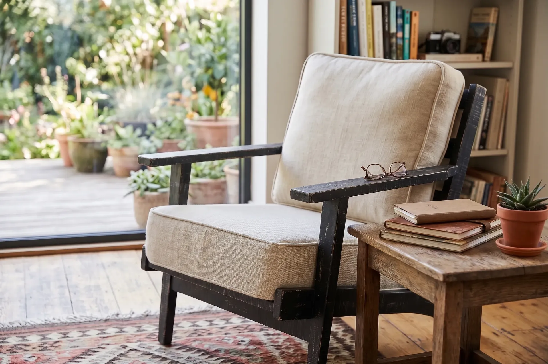 Black Sand Chair Cushion Seat & Back