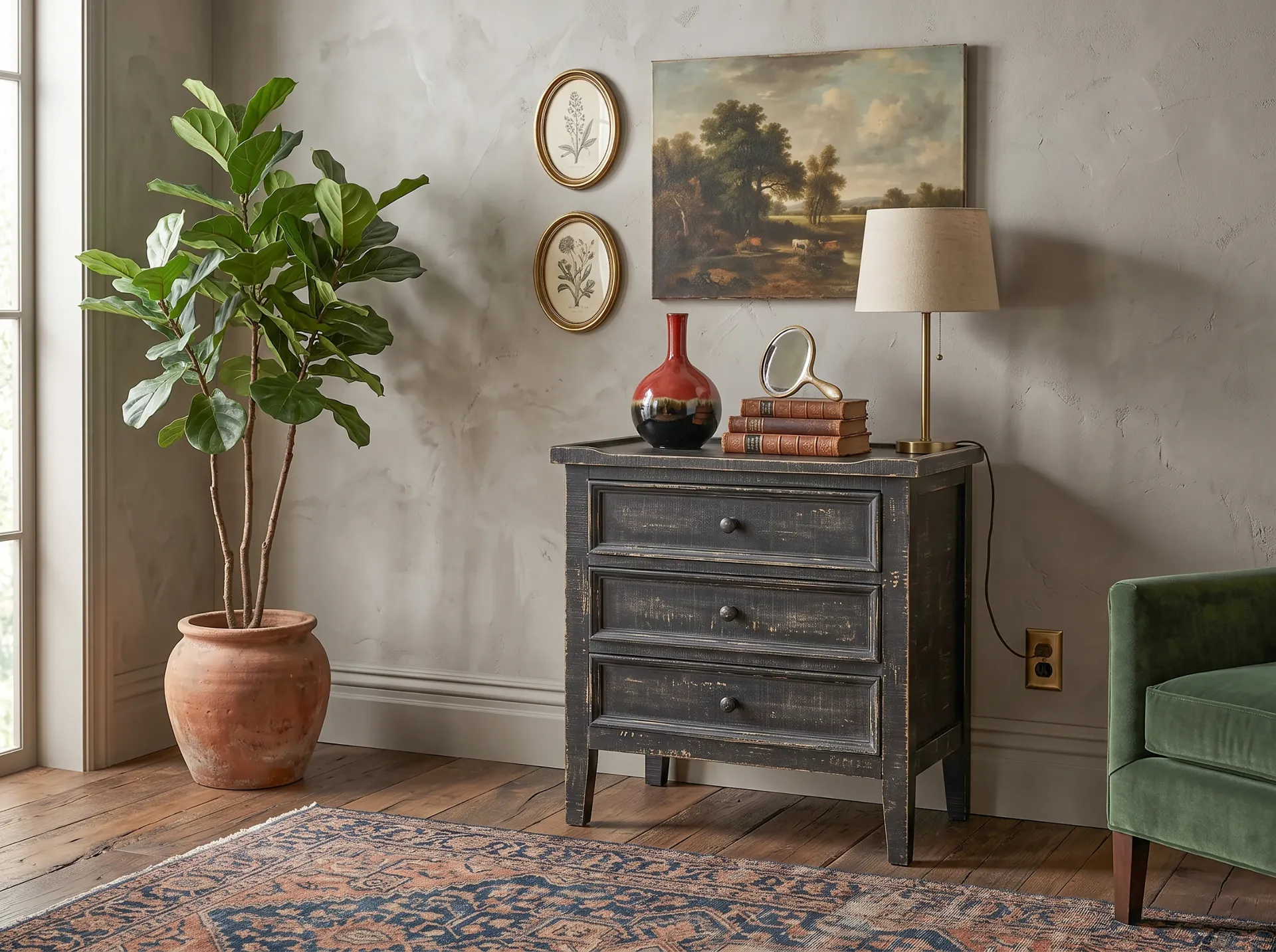 [2080BS] Black Sand End Table