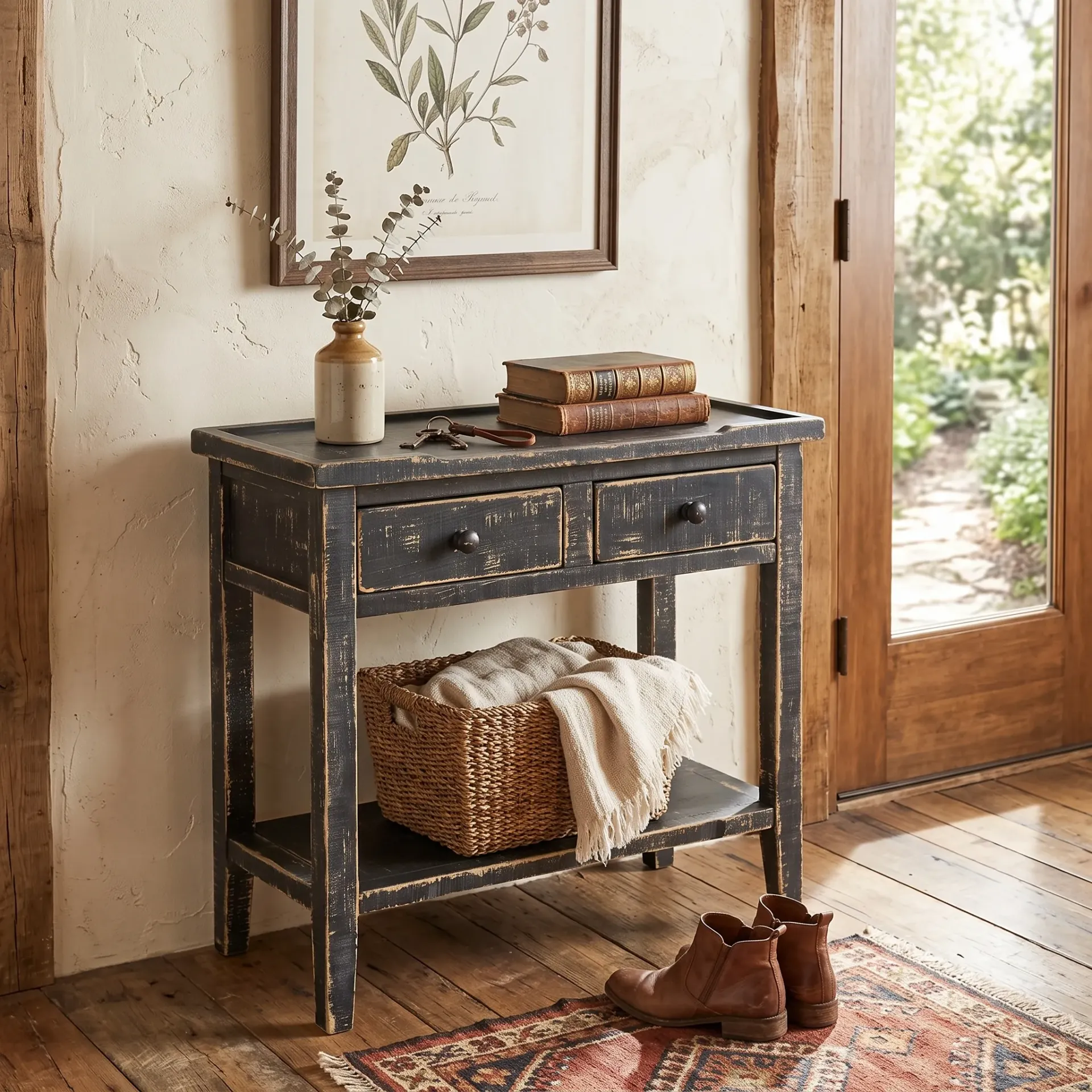 [2091BS] Black Sand Side Table