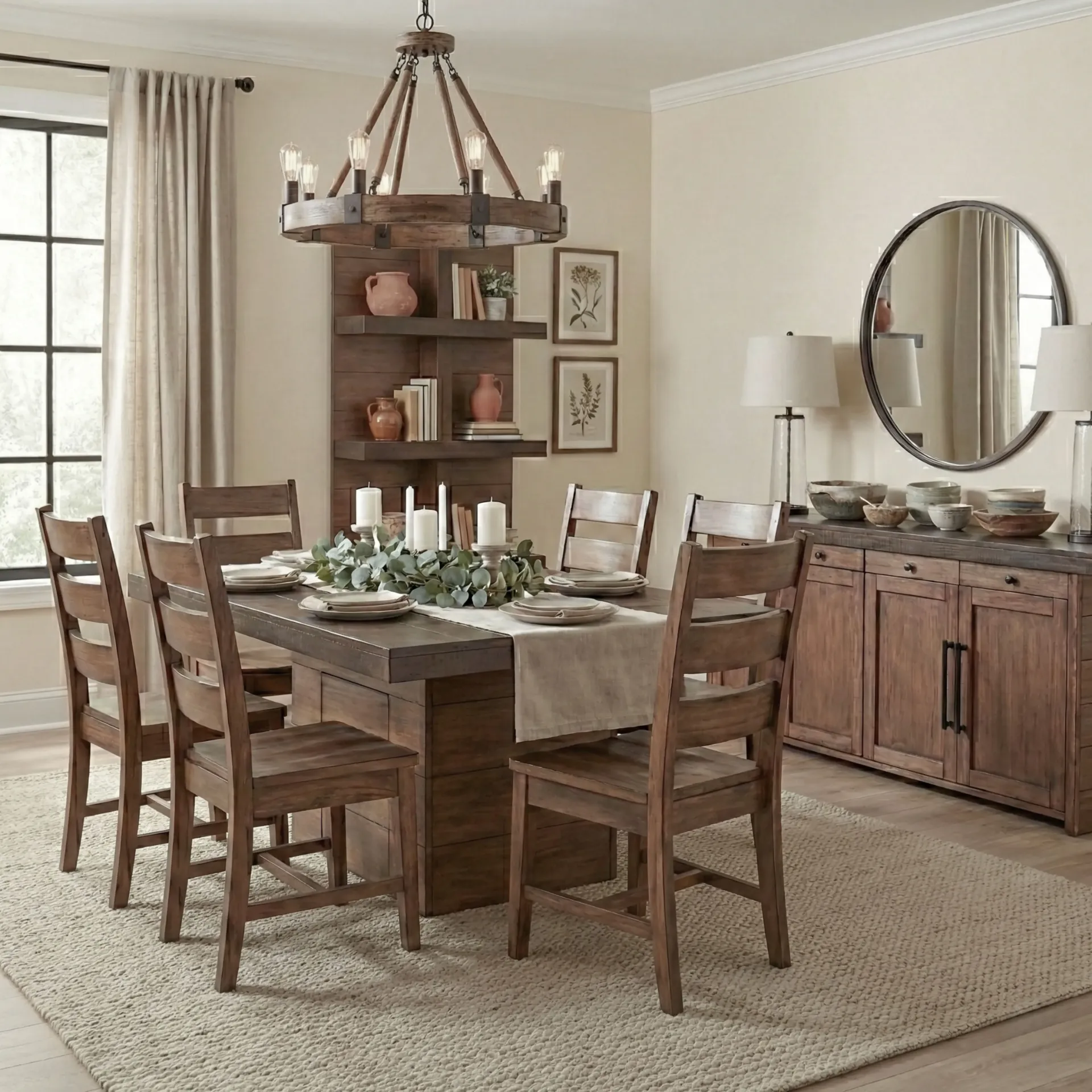 [1208TB] Boise Square Dining Table With Storage