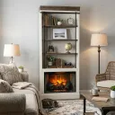 Bookcase With Fireplace Insert Option