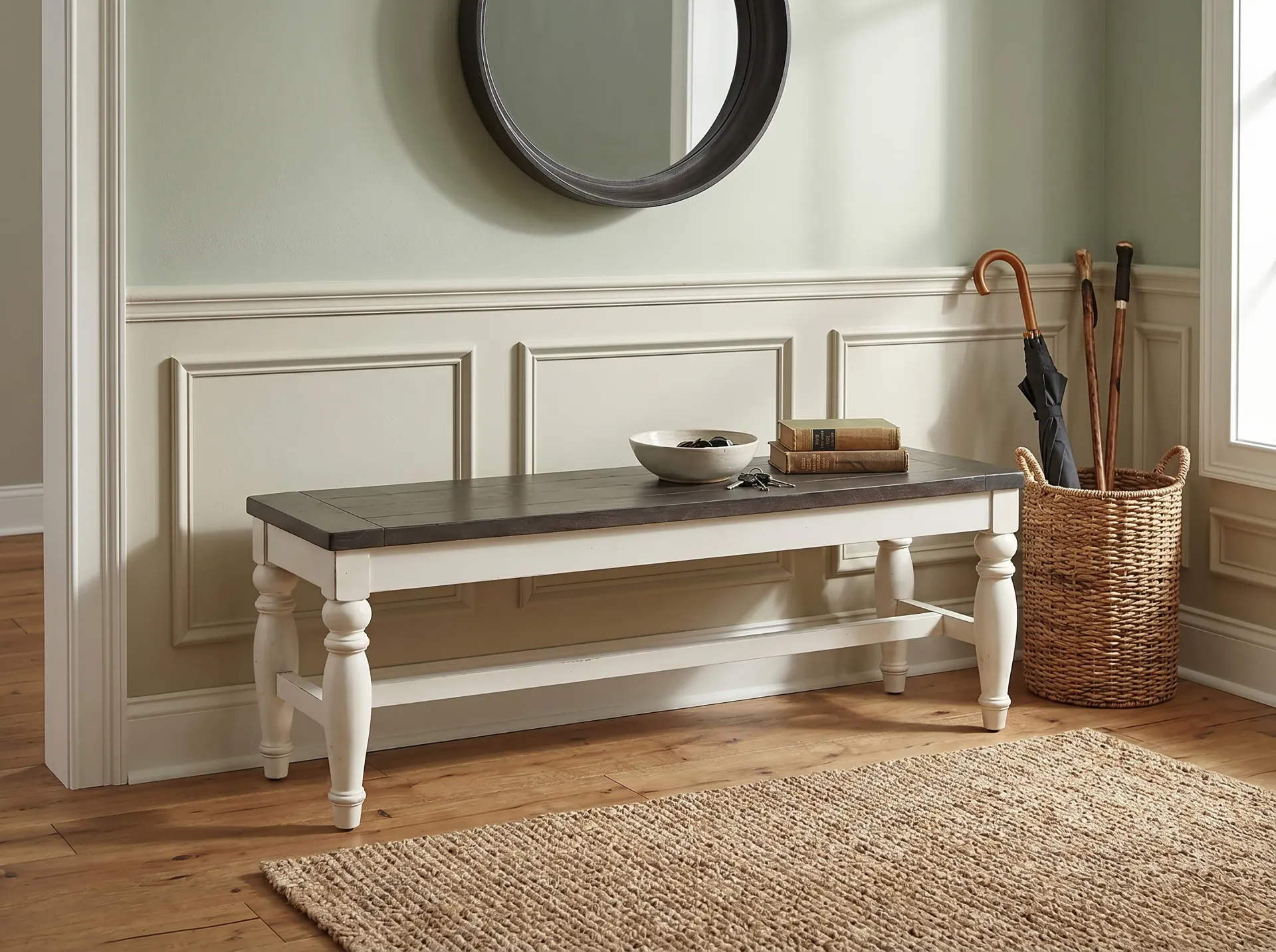 Carriage House Bench With Mindi Veneer Seat