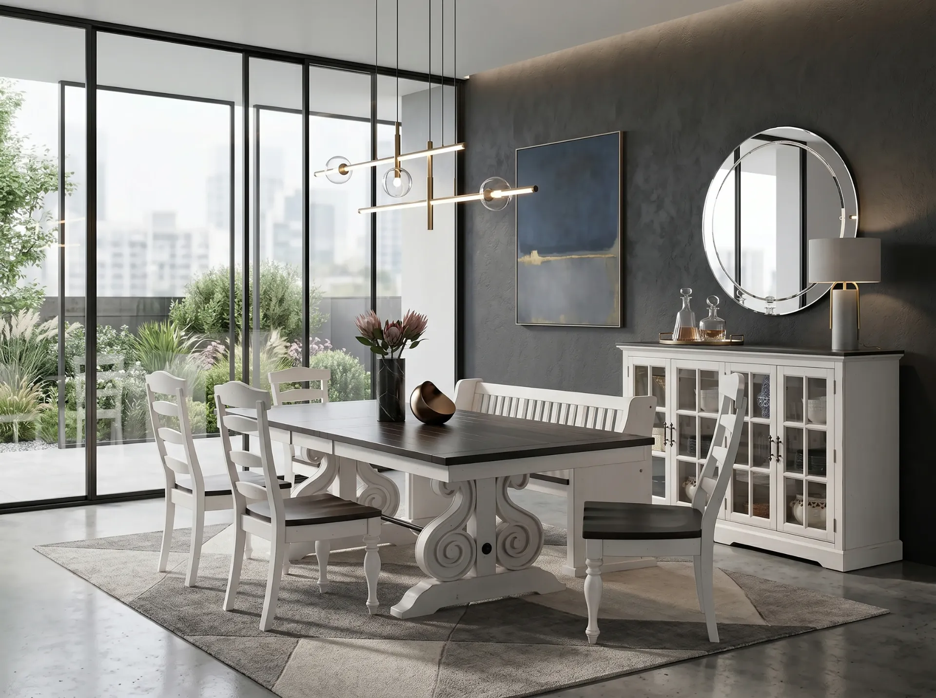 [1041EC] Carriage House Trestle Table