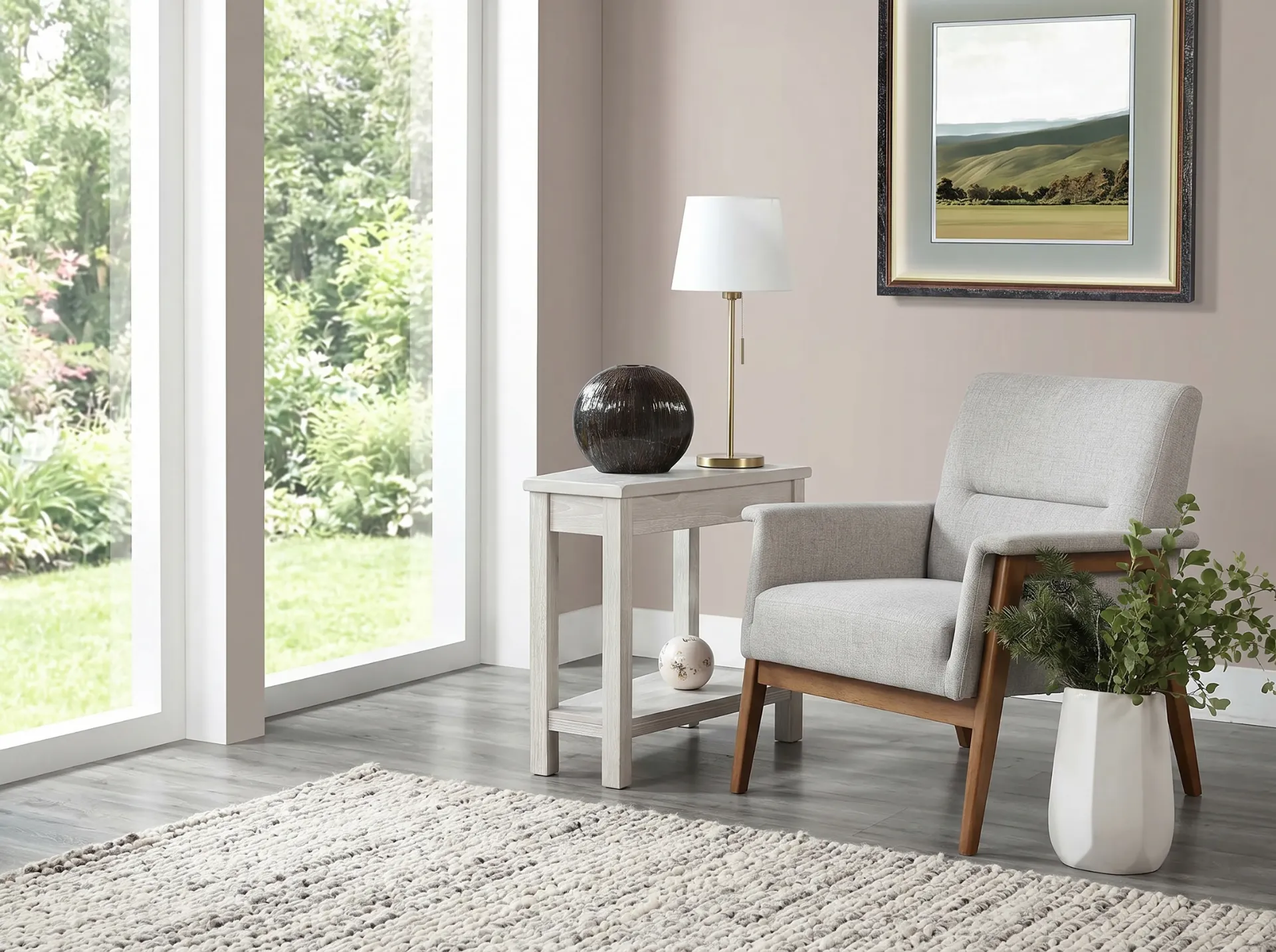 Chair Side Table With Power Strip