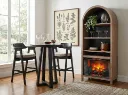 37" Chill Oak Grove/Umbra Arch Bookcase With 33" Fireplace Option(3666-FPI)