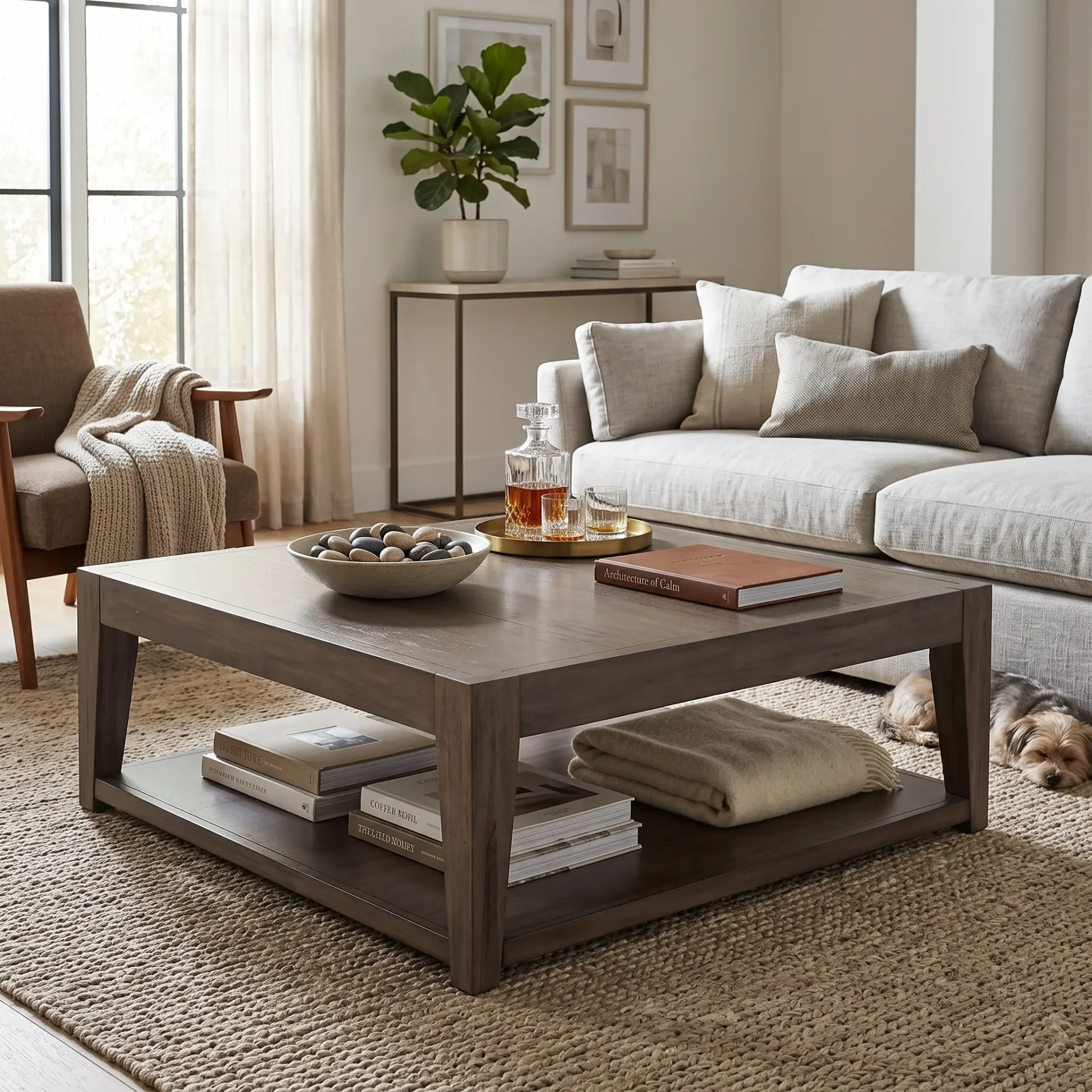 [3148BU-C2] Coffee Table With Casters