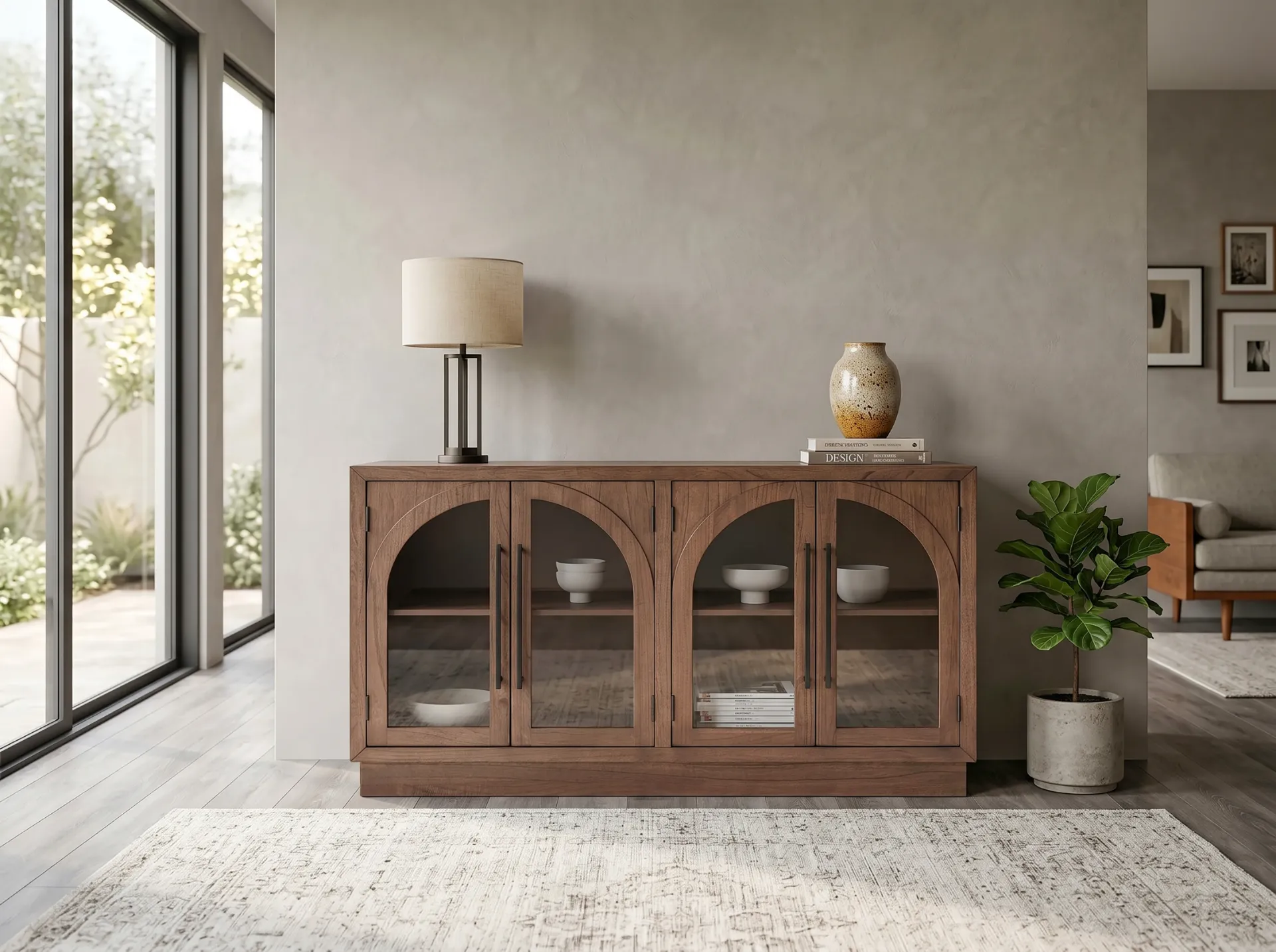 Double Arch Accent Cabinet
