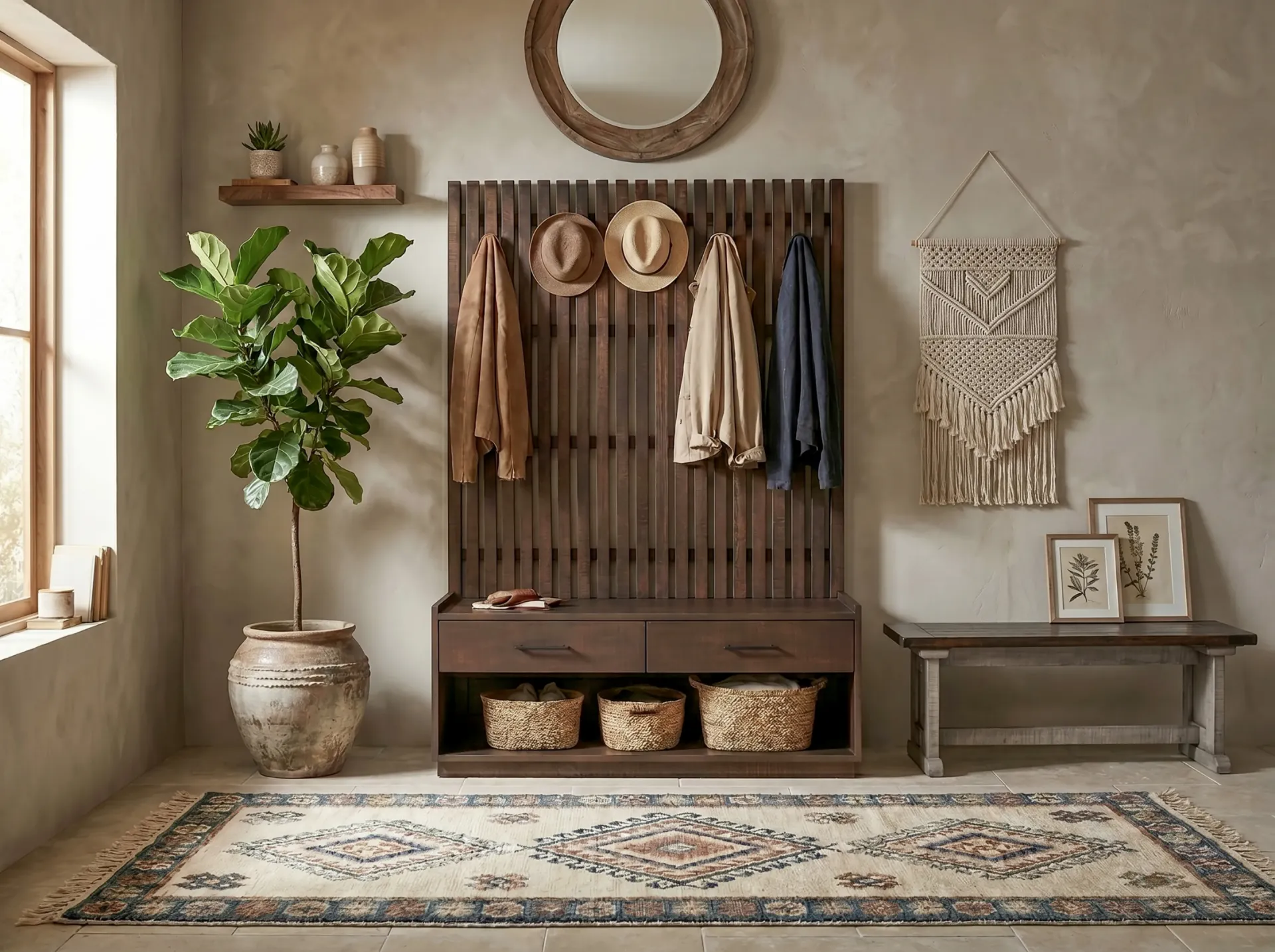 [2149TL] Eliza Hall Tree W/ Bench