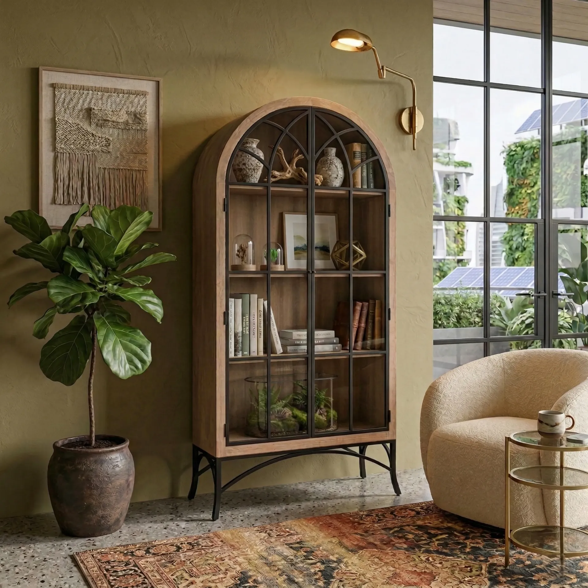 [2153OG] Ella Cabinet With Tempered Glass