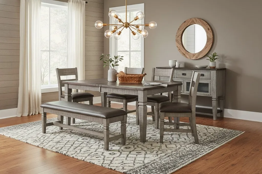 [1012TA] Extension Dining Table With Butterfly Leaf