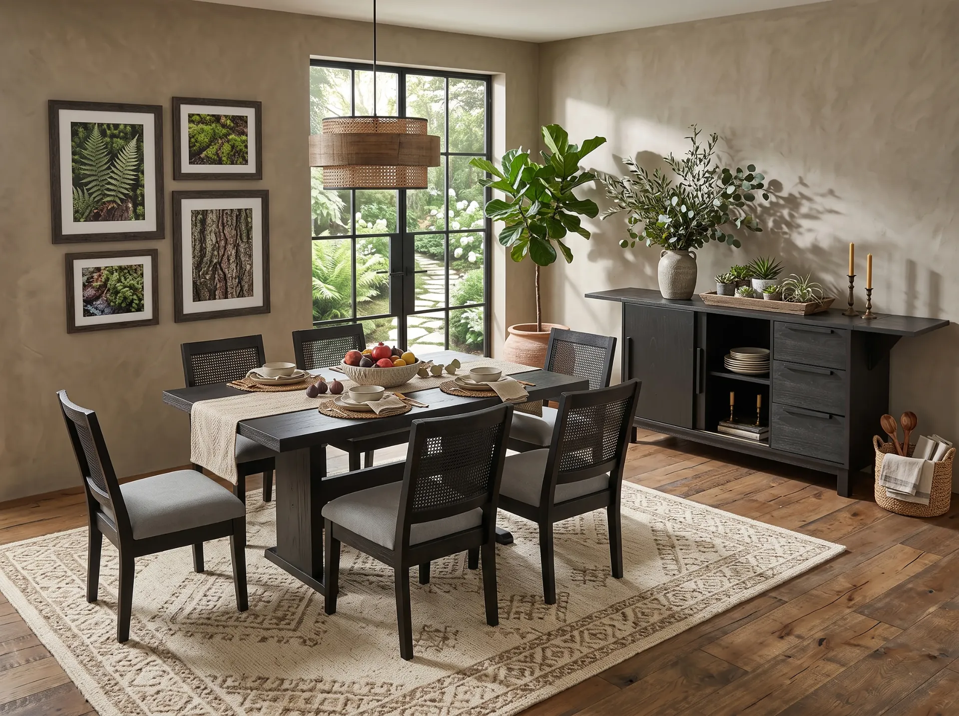 [1191UM] Geovanni Dining Table With Tile Insert