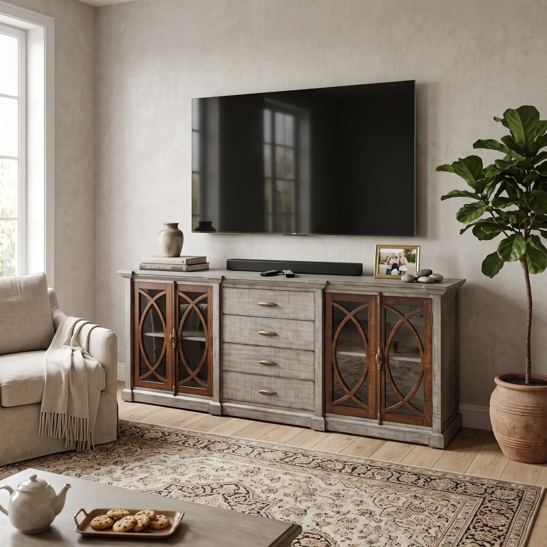 90" Media Console