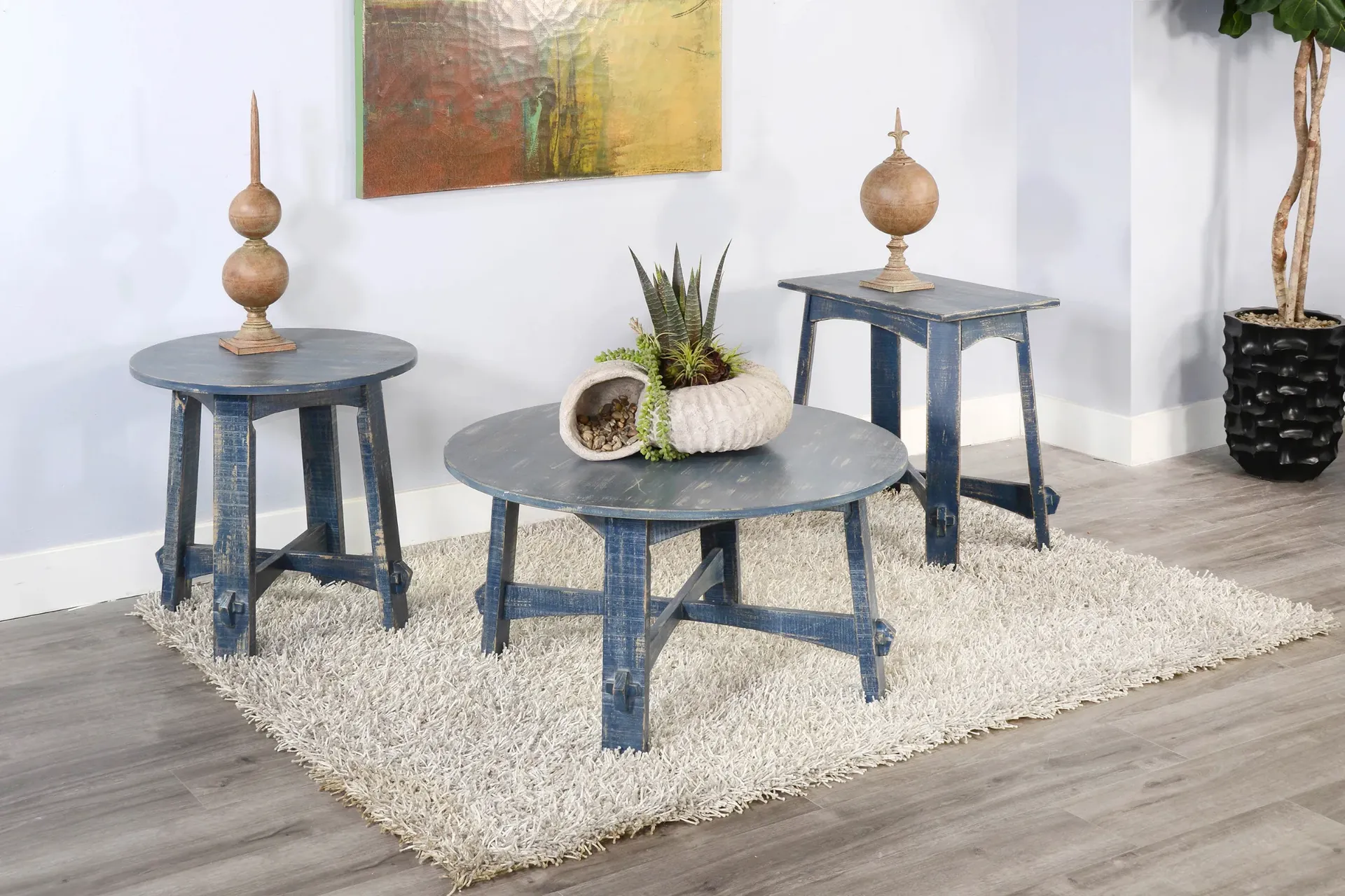 [3172OB-C] Ocean Blue Coffee Table