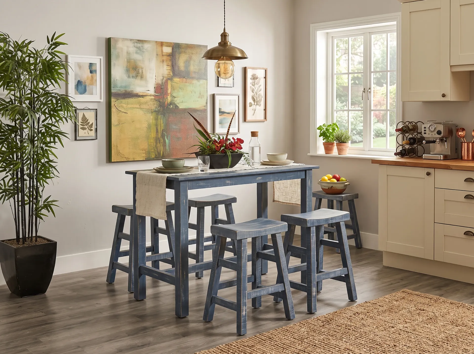 Ocean Blue Counter Table