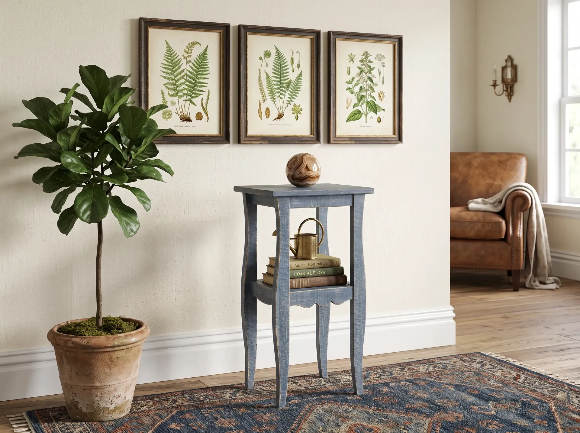 [2082OB] Ocean Blue End Table