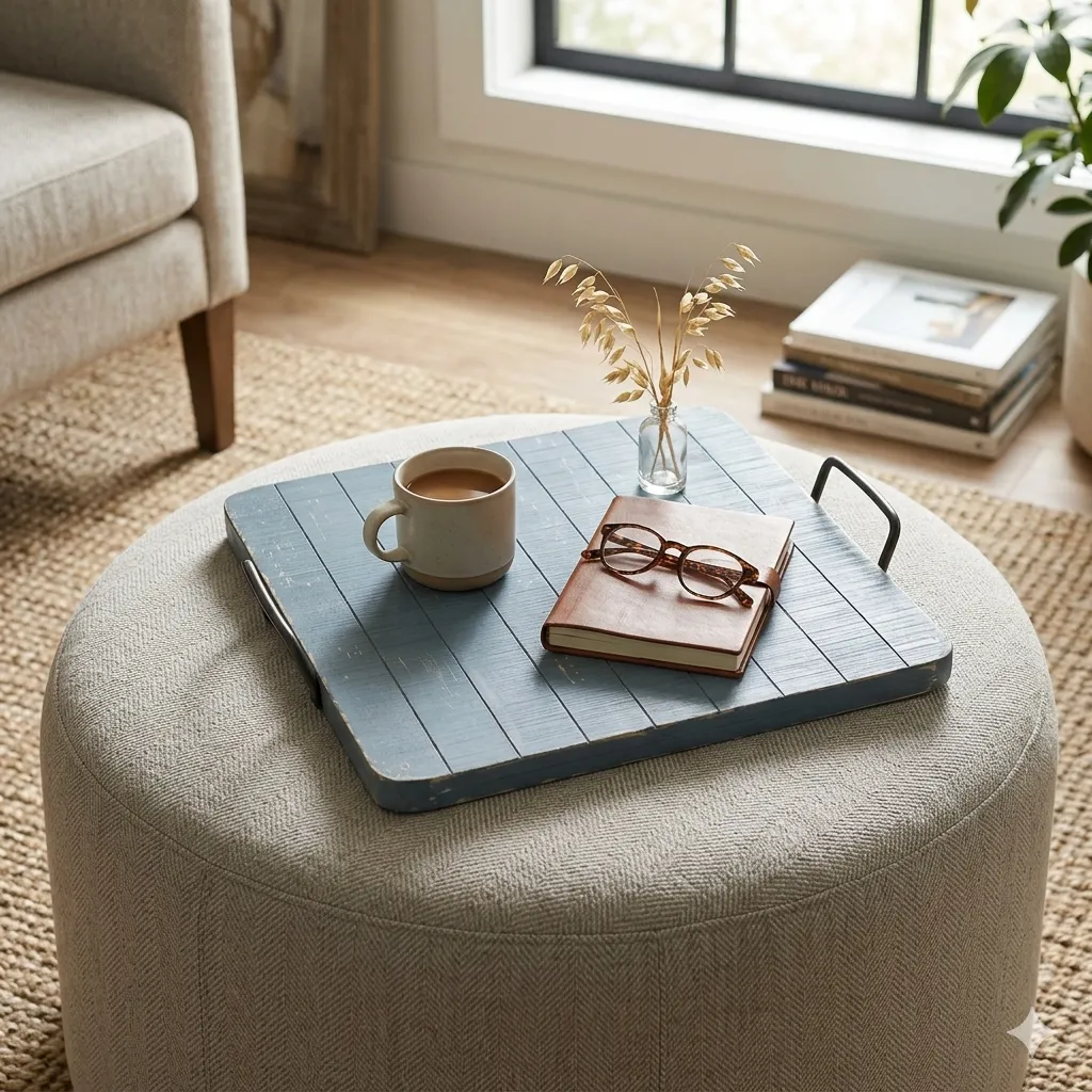 Ocean Blue Ottoman Tray