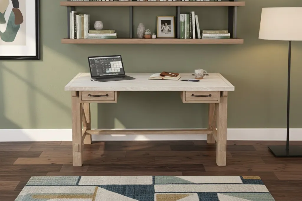 [2833LW-P] Rowan Writing Desk With Power Plug