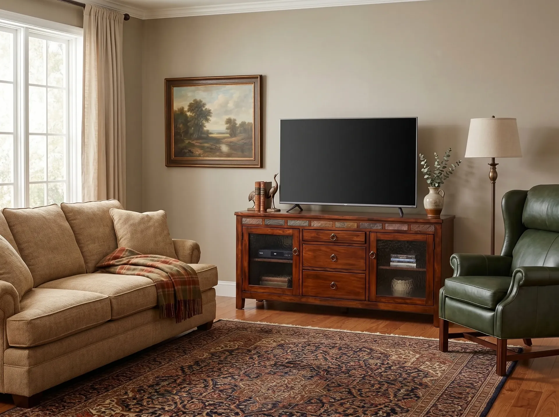 [3403DC2-TC] Santa Fe 60" TV Console With Drawers