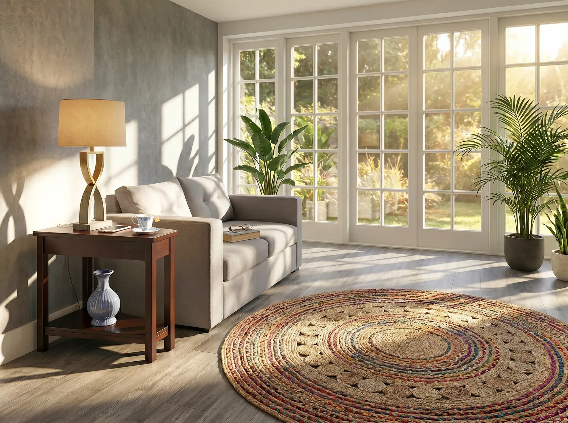 Santa Fe Chair Side Table With Power Strip