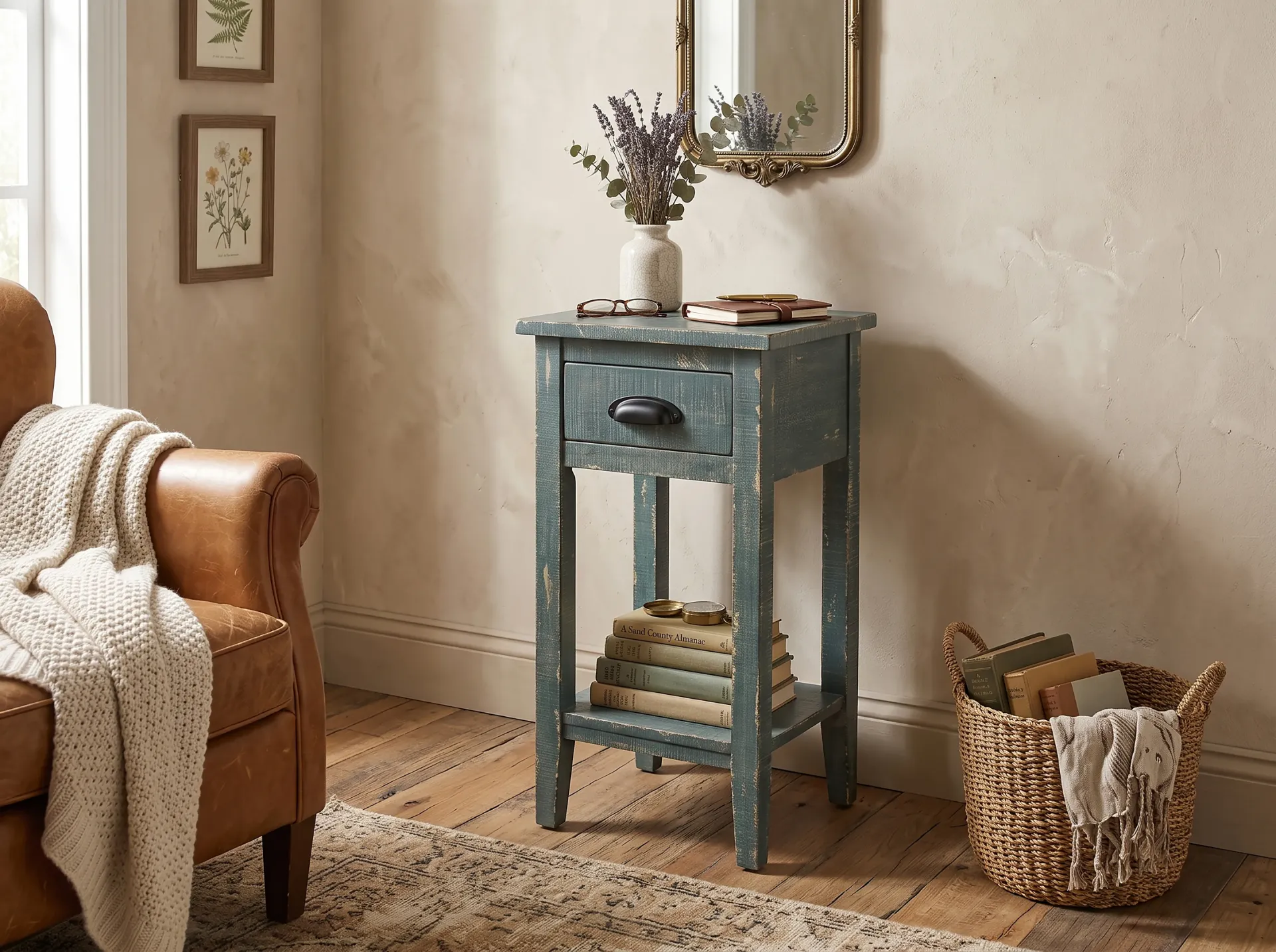 [2077SG] Sea Grass Chair Side Table