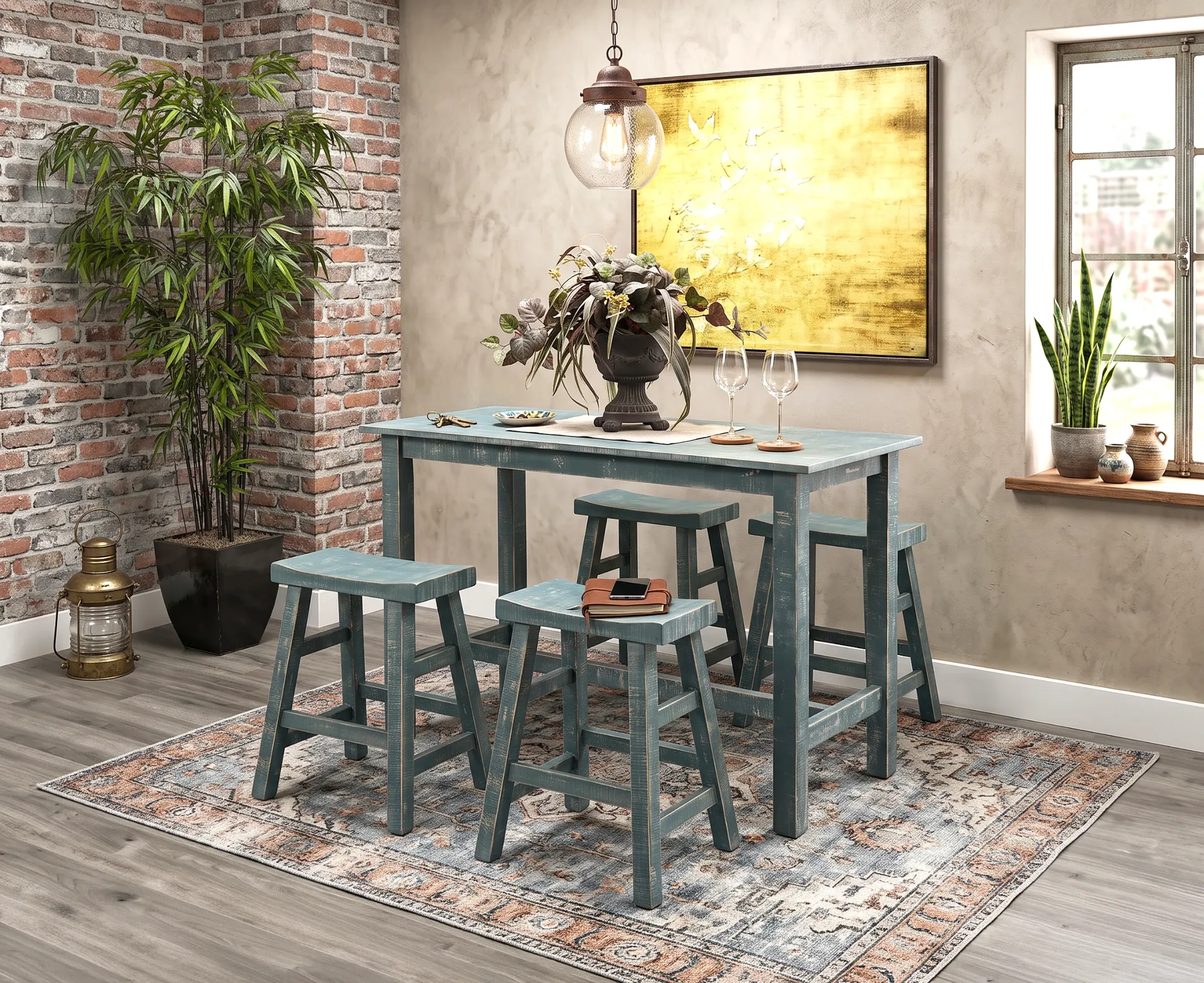 [1172SG-36] Sea Grass Counter Table