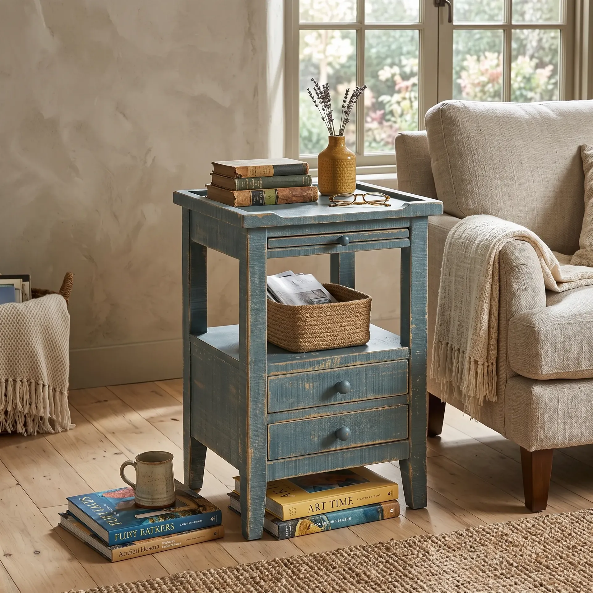 [2086SG] Sea Grass Side Table