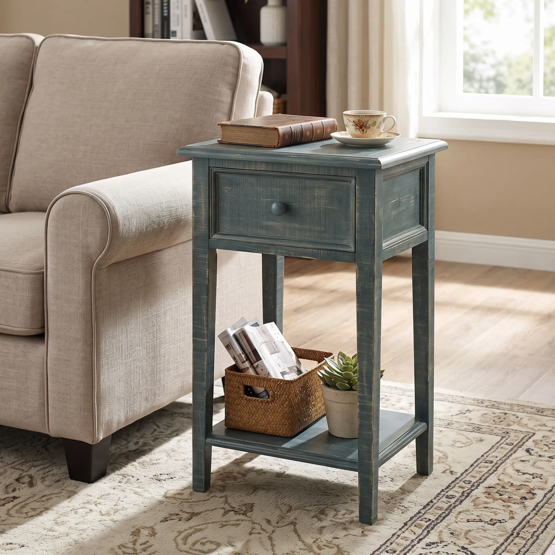 [2090SG] Sea Grass Side Table