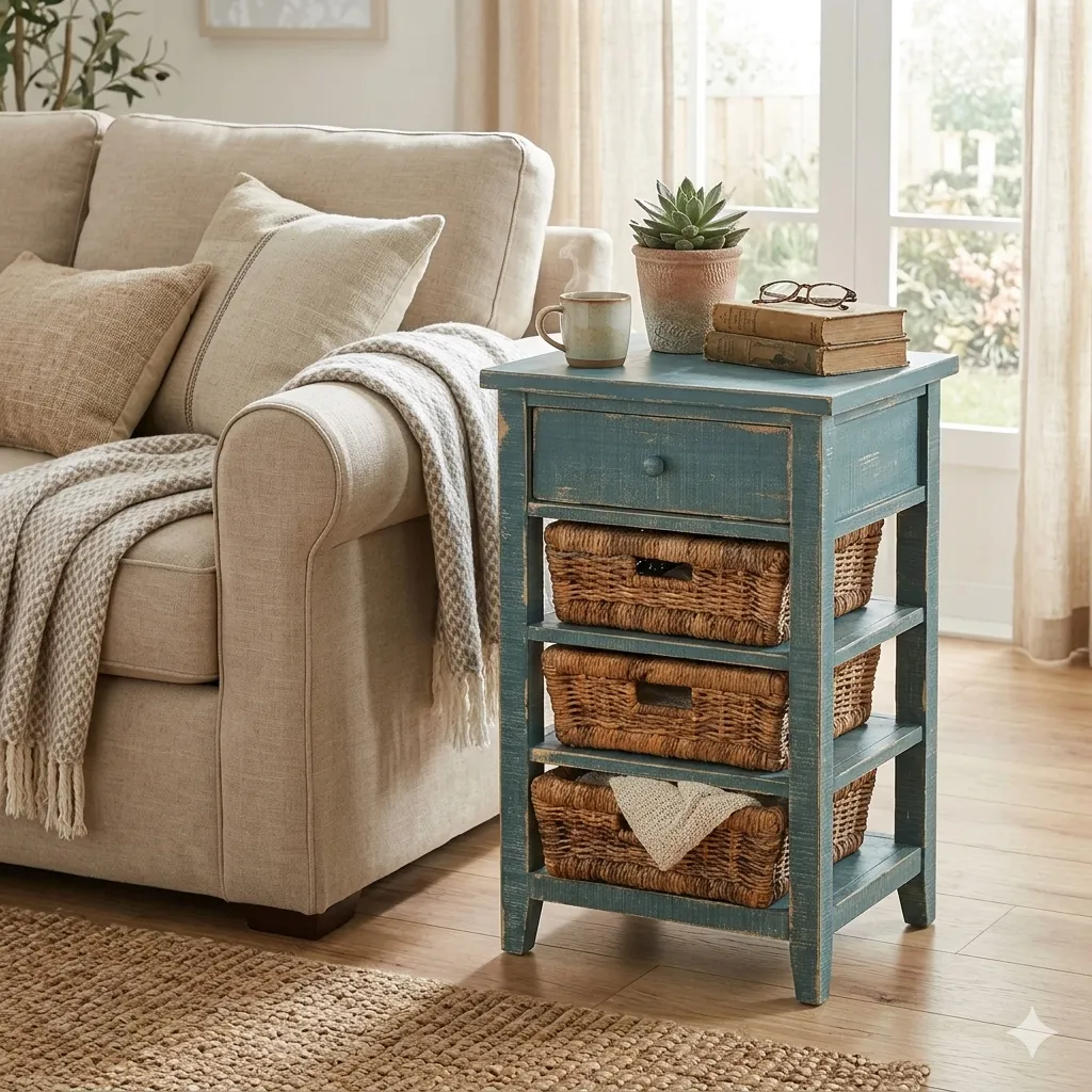 Sea Grass Storage Table