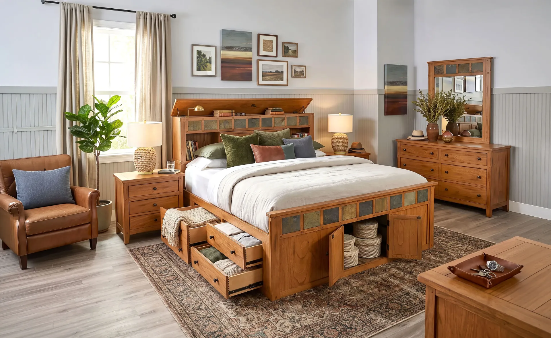 Sedona E. King Storage Bed With Slate