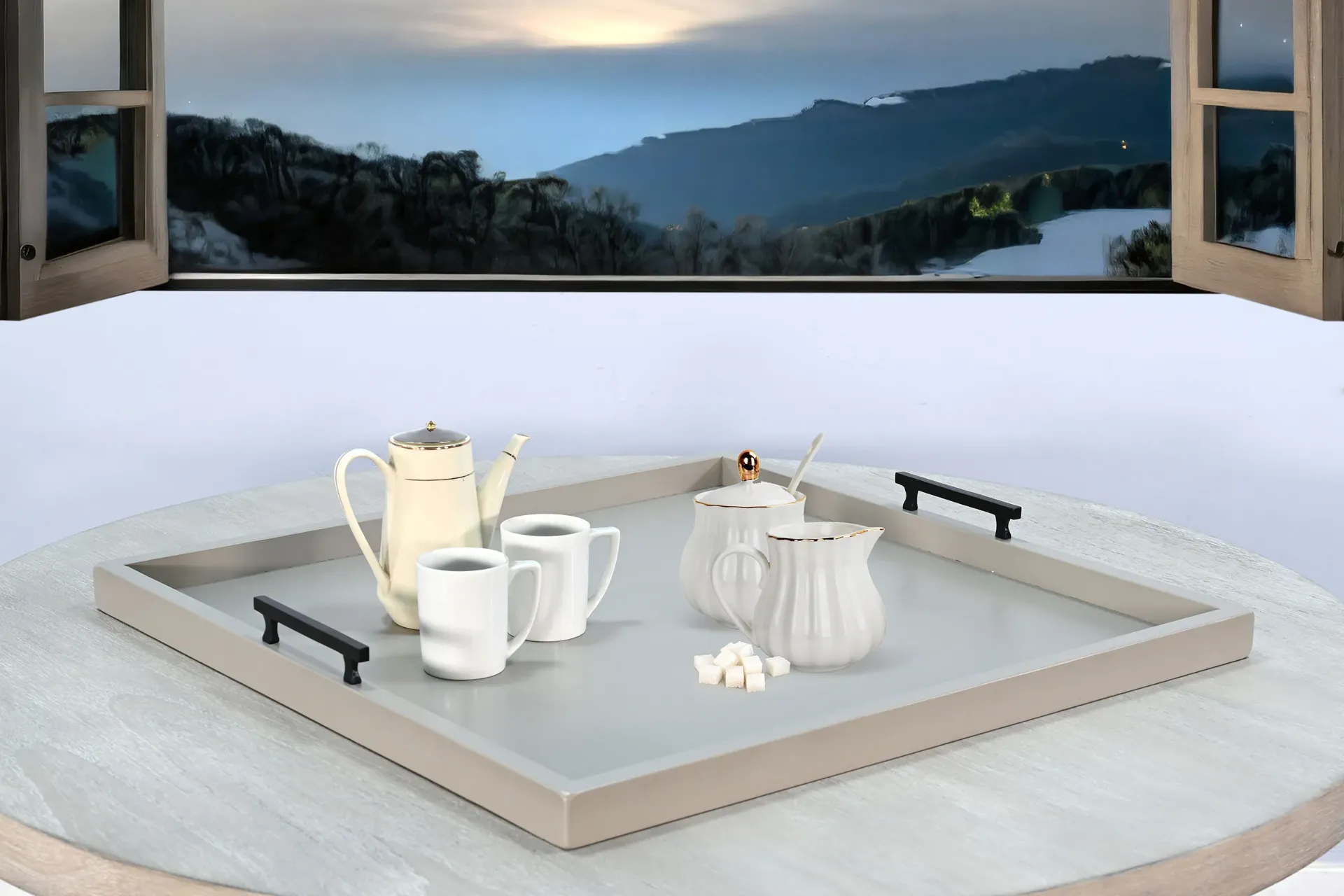 Square Tessa Ottoman Tray
