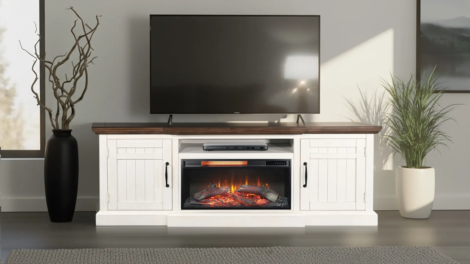 TV Console With 28" Fireplace Insert Option(2001)