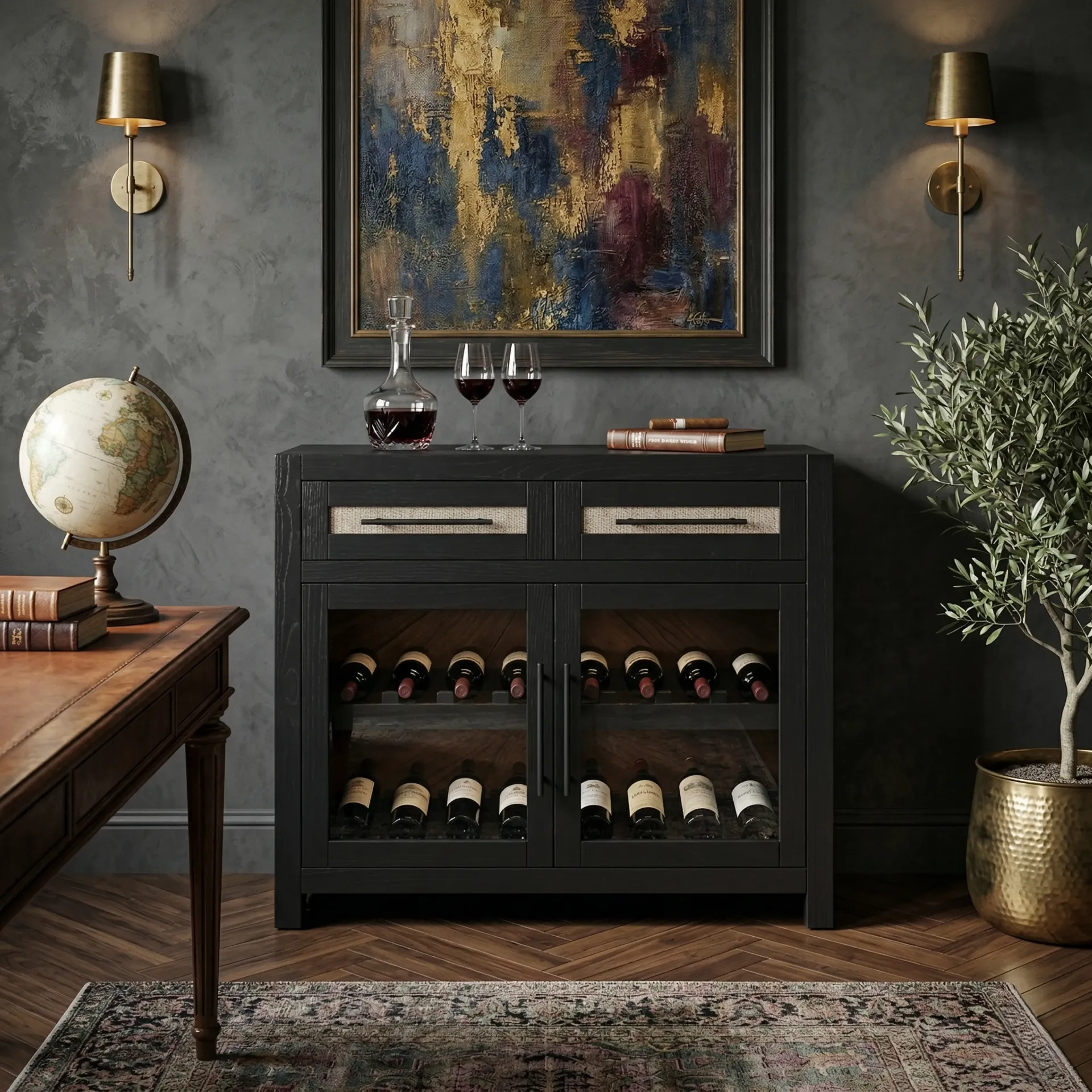 [2229UM] Uptown Wine Cabinet