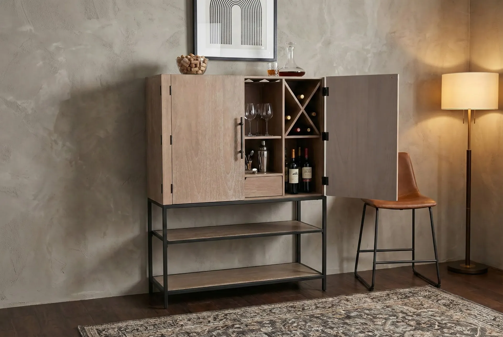 Violet Wine Bar Cabinet