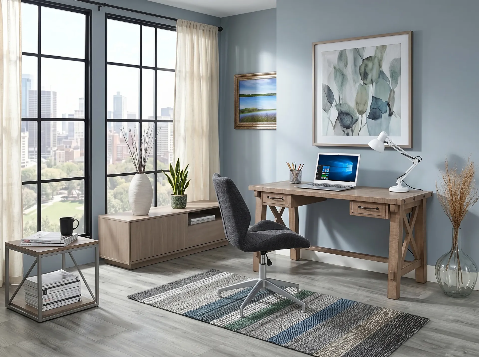 [2833DR-P] Vivian Writing Desk With Power Plug