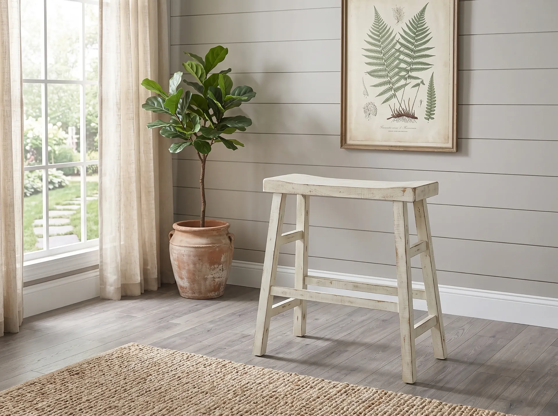 [1671WS-30] Marina White Sand 30'H Bench Wood Seat