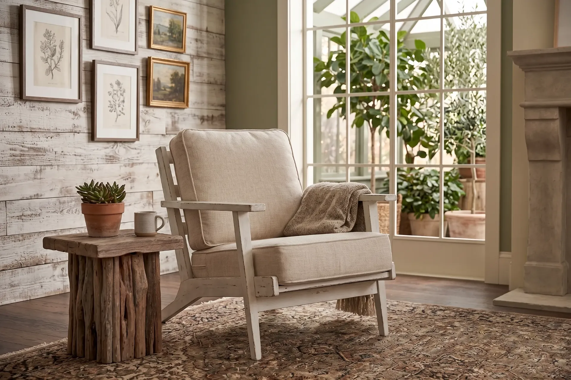 [4610WS] Marina White Sand Chair Cushion Seat & Back