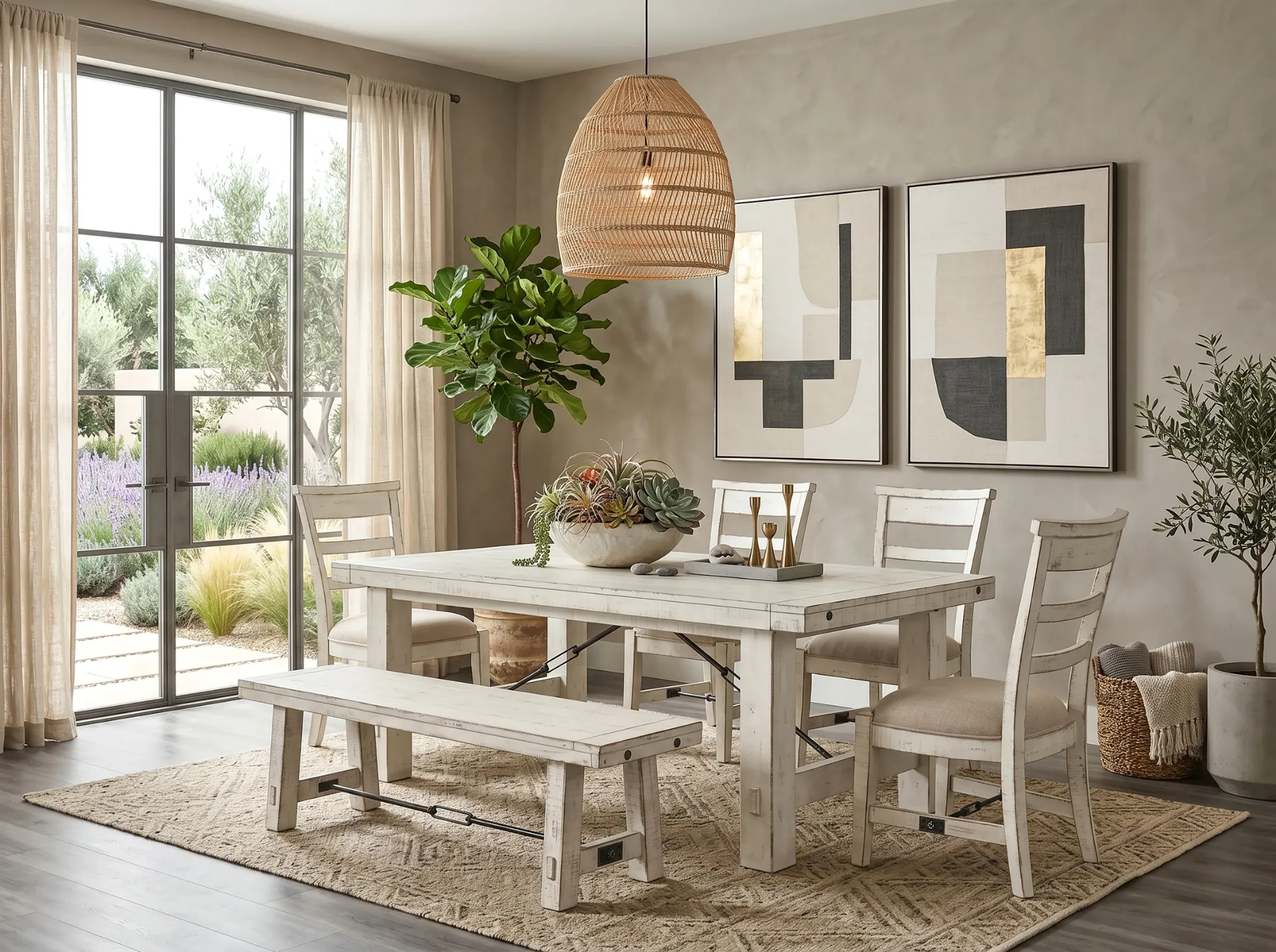 Marina White Sand Extension Table