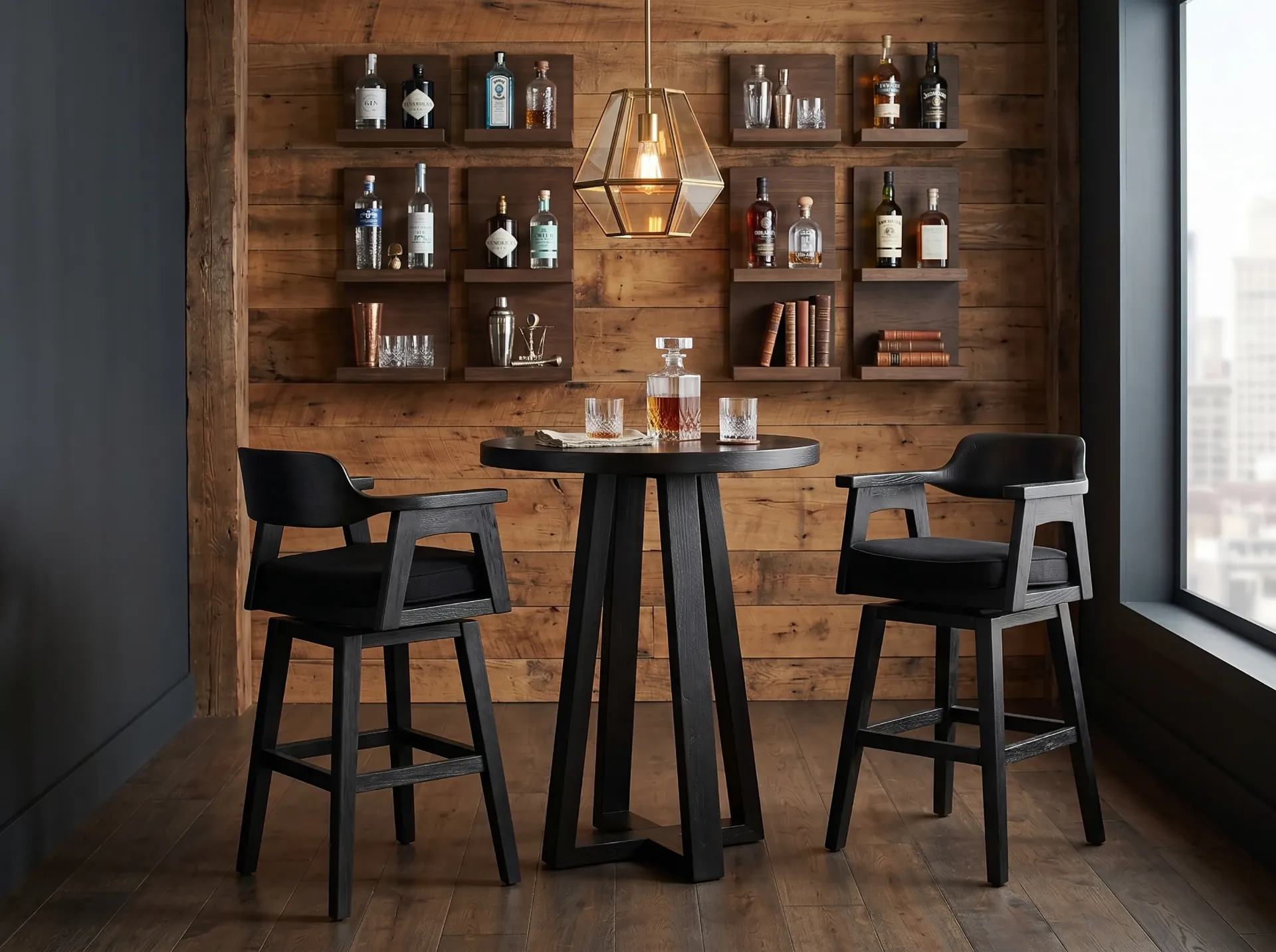 Wren Swivel Barstool, Cushion Seat